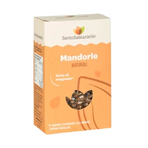 Confezione da 1000g di Mandorle Naturali prodotte dall'azienda italiana Santo Santaniello di Pietradefusi in provincia di Avellino.