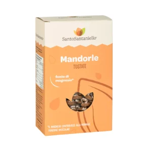 Confezione da 1000g di Mandorle Tostate prodotte dall'azienda italiana Santo Santaniello di Pietradefusi in provincia di Avellino.