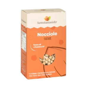 Confezione da 1000g di Nocciole Tostate prodotte dall'azienda italiana Santo Santaniello di Pietradefusi in provincia di Avellino.